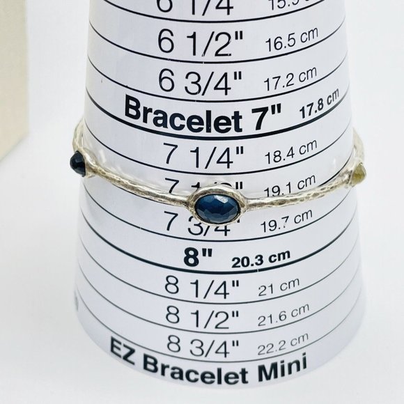 Faceted Bead Bangle Bracelet Silver Tone Stations Classic Career Cosplay LARP - Picture 3 of 6